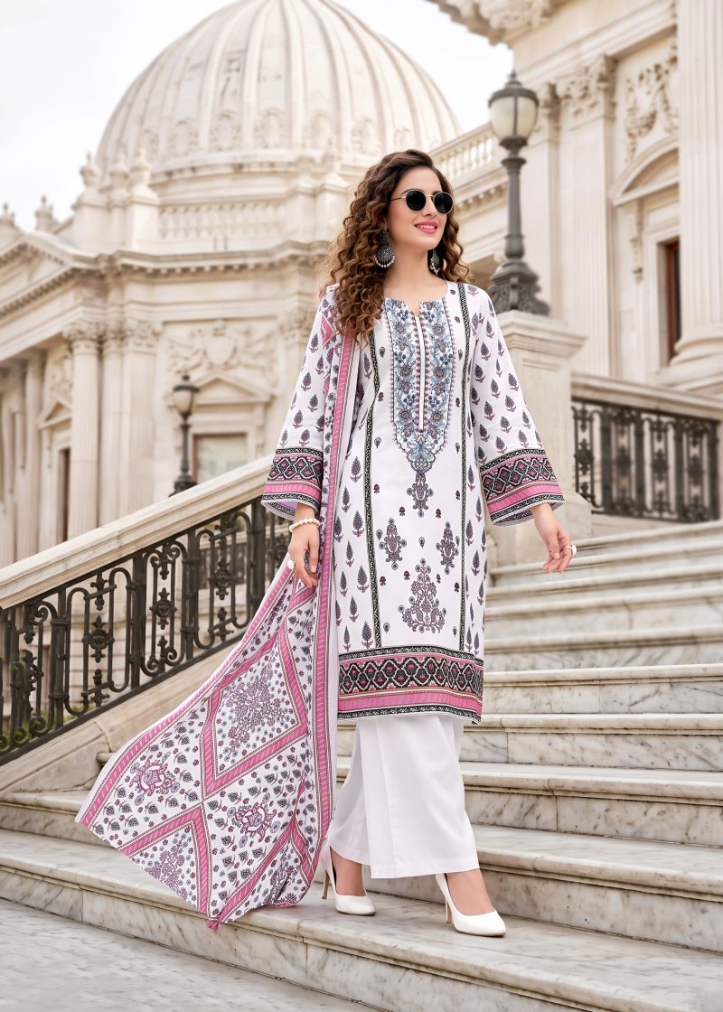 Needle Wonder By Kavya Kala Soft Cotton Dress Material 